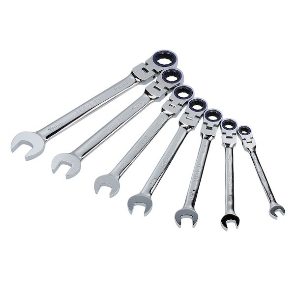 Wrench Set, 7Pc Flex Comb Rtch